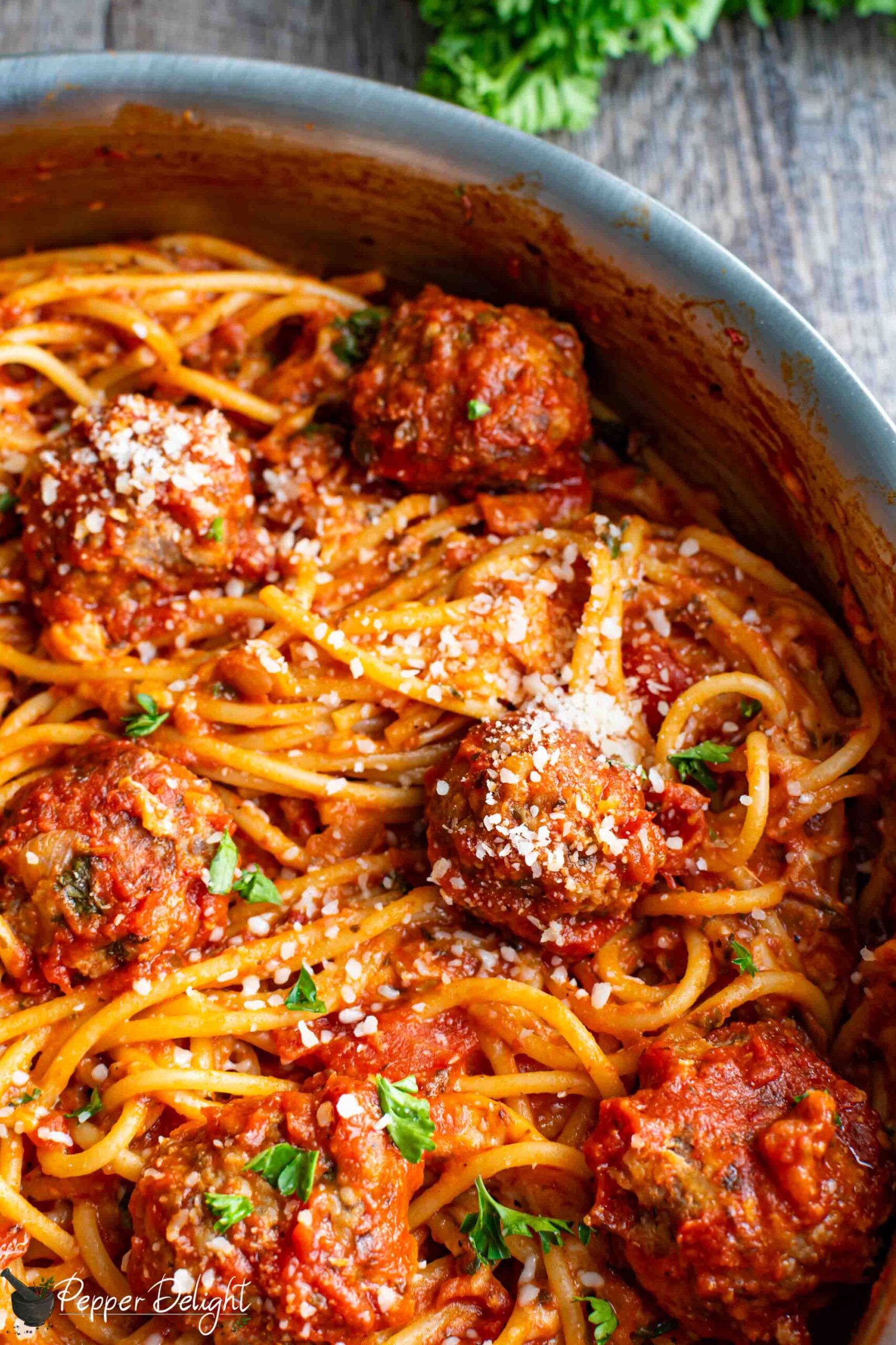 Spaghetti and Meatballs - Pepper Delight